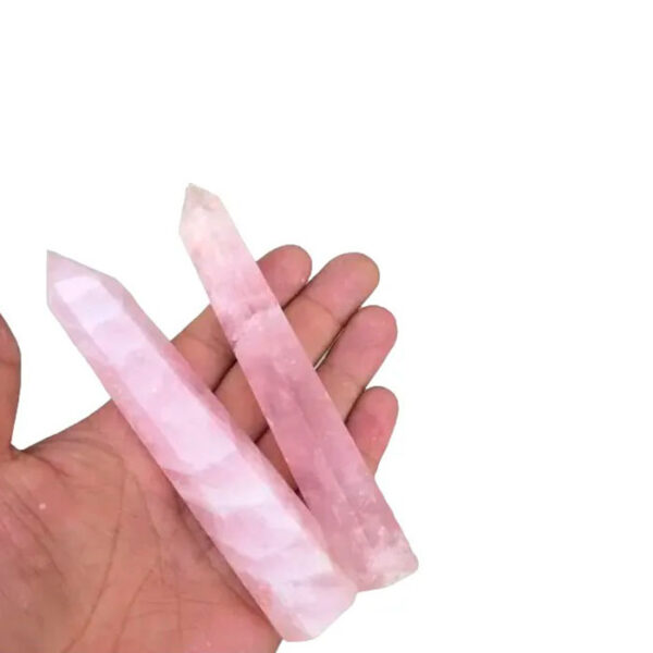 obeliscos de cuarzos rosados