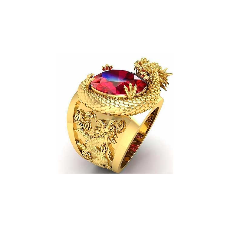 Anillo Dragón Pixiu amuleto para la suerte