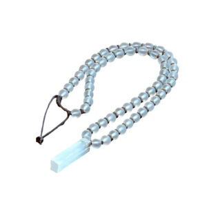 Collar de Cuarzo y hematita con colgante de Selenita