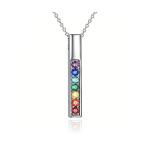 Colgante 7 chakras con circonias