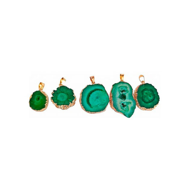 Dijes Geodas de Ágata verde - Imagen 2