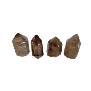 Obeliscos mini de cuarzo ahumado