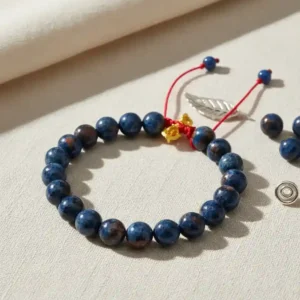 Pulsera Rosario Budista De Piedras Naturales Con Vajra