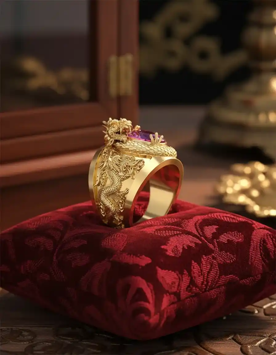 Anillo Pixiu amuleto de protección y prosperidad - Imagen 2