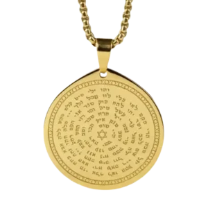 Dije amuleto kabalistico con los 72 nombres de Dios